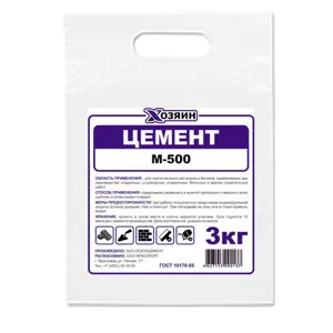 Цемент М500 3кг серый ХОЗЯИН