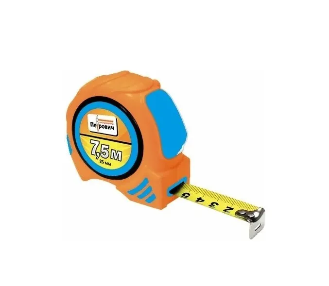 Рулетка в обрезиненном корпусе AUTOLOCK 7,5м*25мм П069-0725 ПЕТРОВИЧ