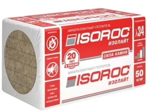 Минплита Изолайт (упак, пл.50, 1000*600*100, 4 плиты 2,4м2 0,24 м3/ упак)