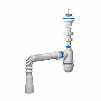 Сифон для умывальника 1 1/2"х40 с мет.реш. с г.т. 40х40/50
