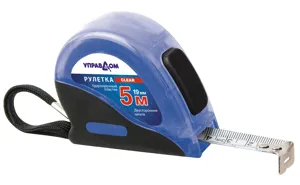 Рулетка "CLEAR" 5м*19мм, с двухсторонней шкалой 183211-05-19 УПРАВДОМ